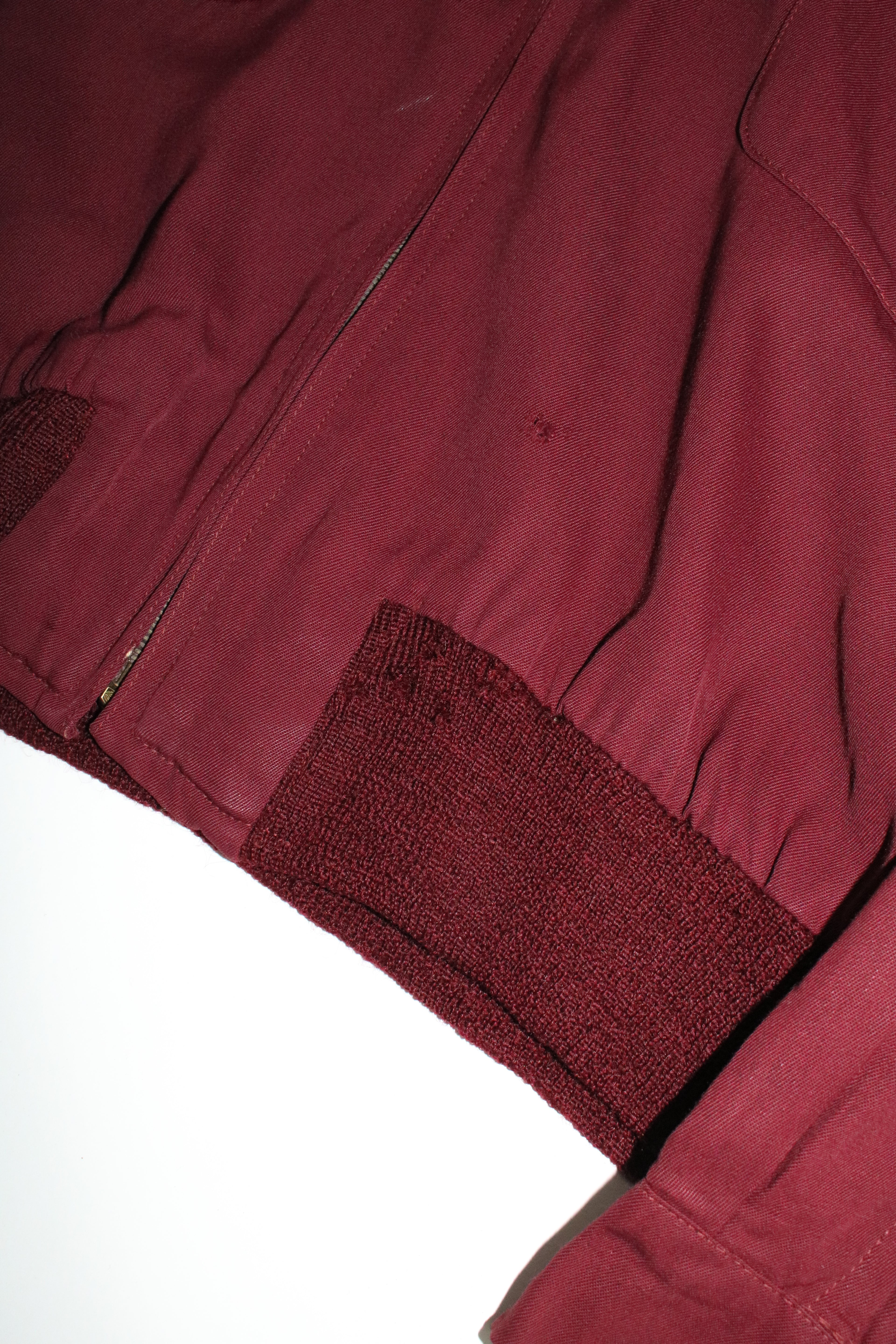 50s wine red gabardine jacket