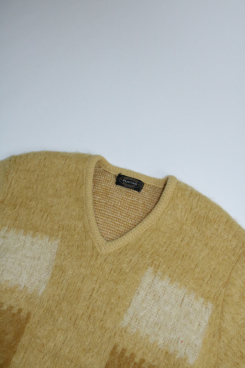 60s puritan mohair v-neck knit