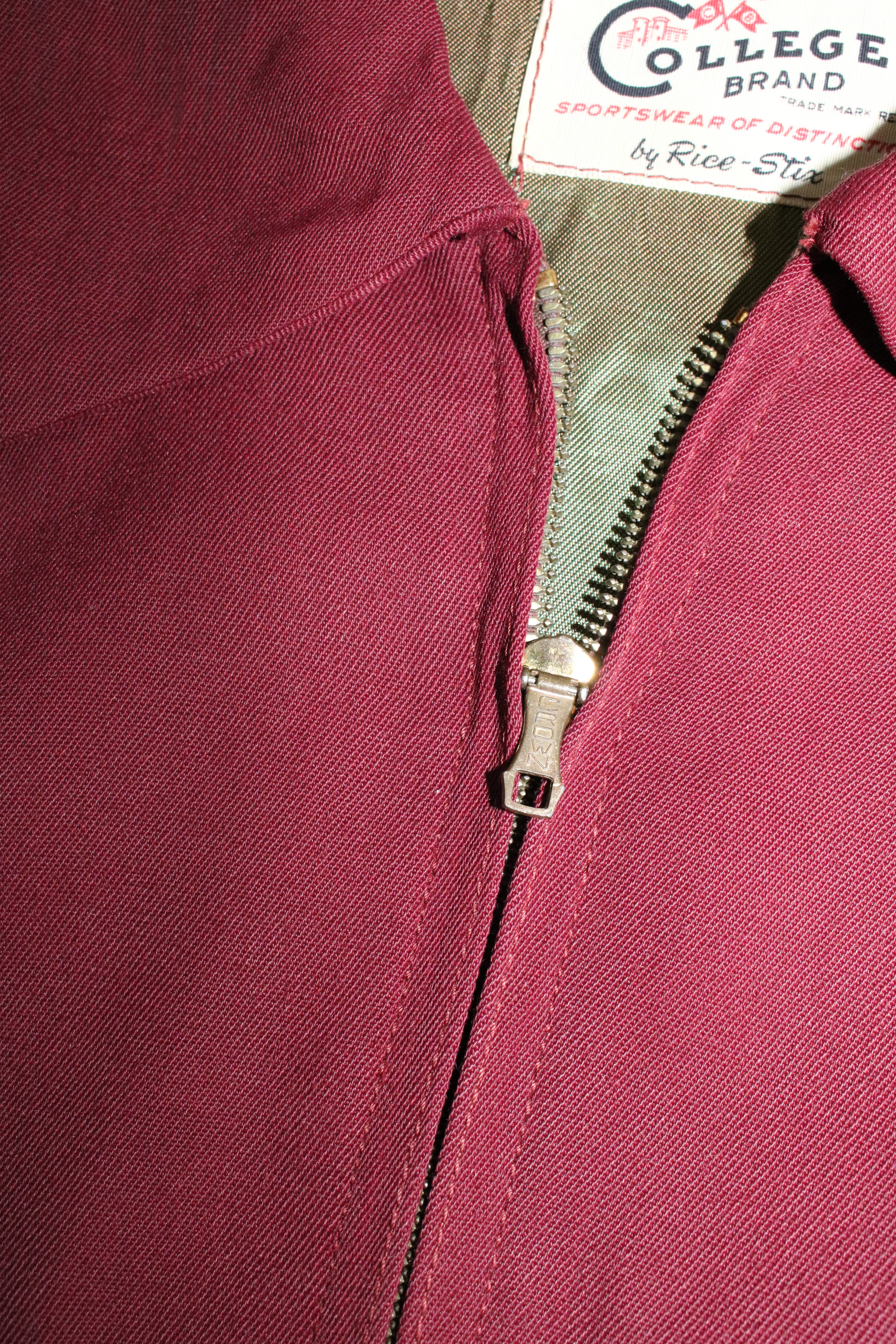 50s wine red gabardine jacket