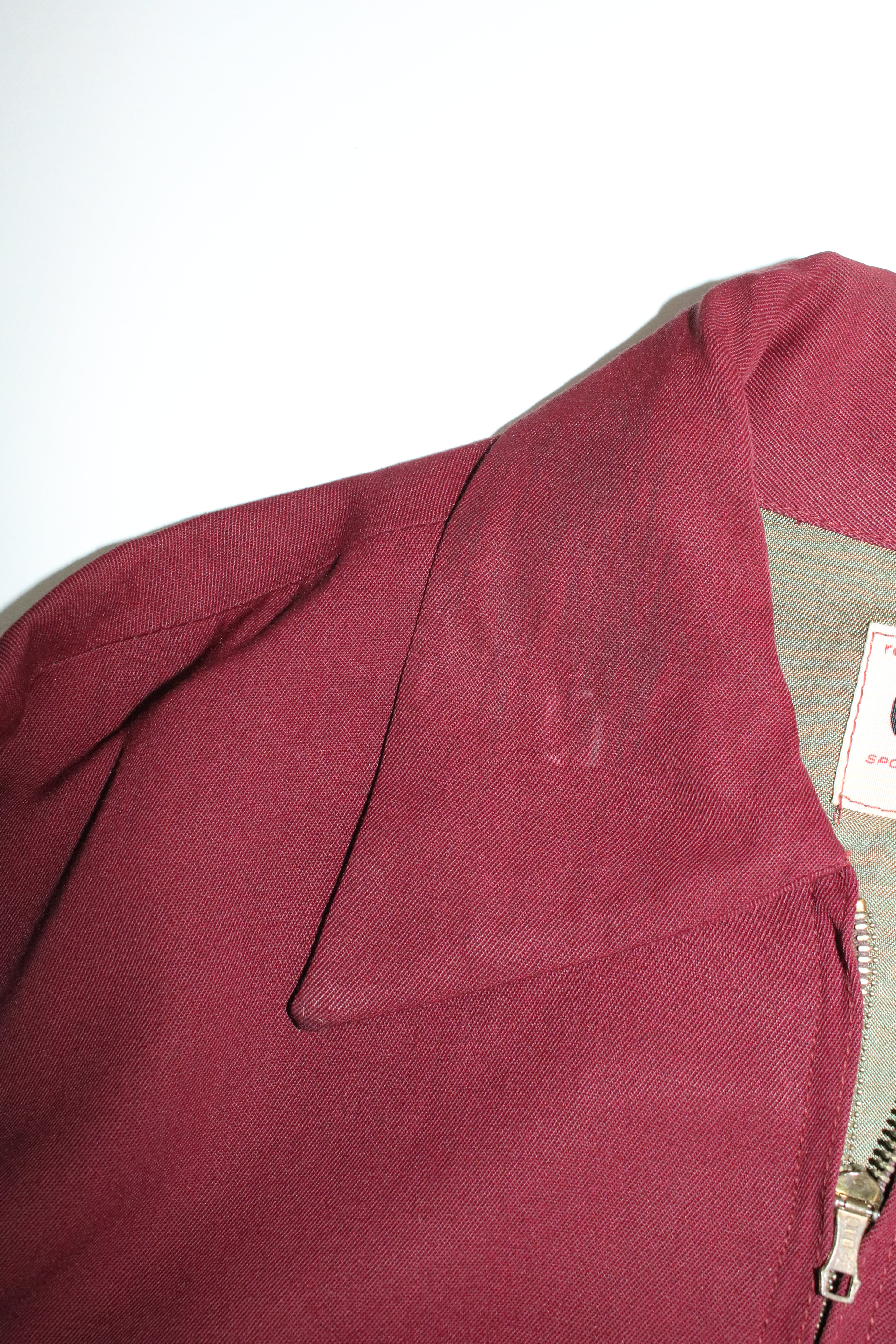 50s wine red gabardine jacket