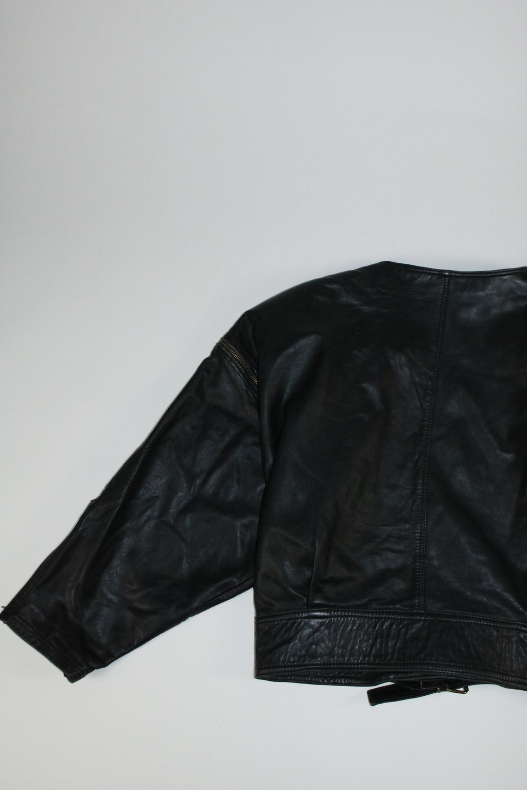 00s 2way belted design leather blouson