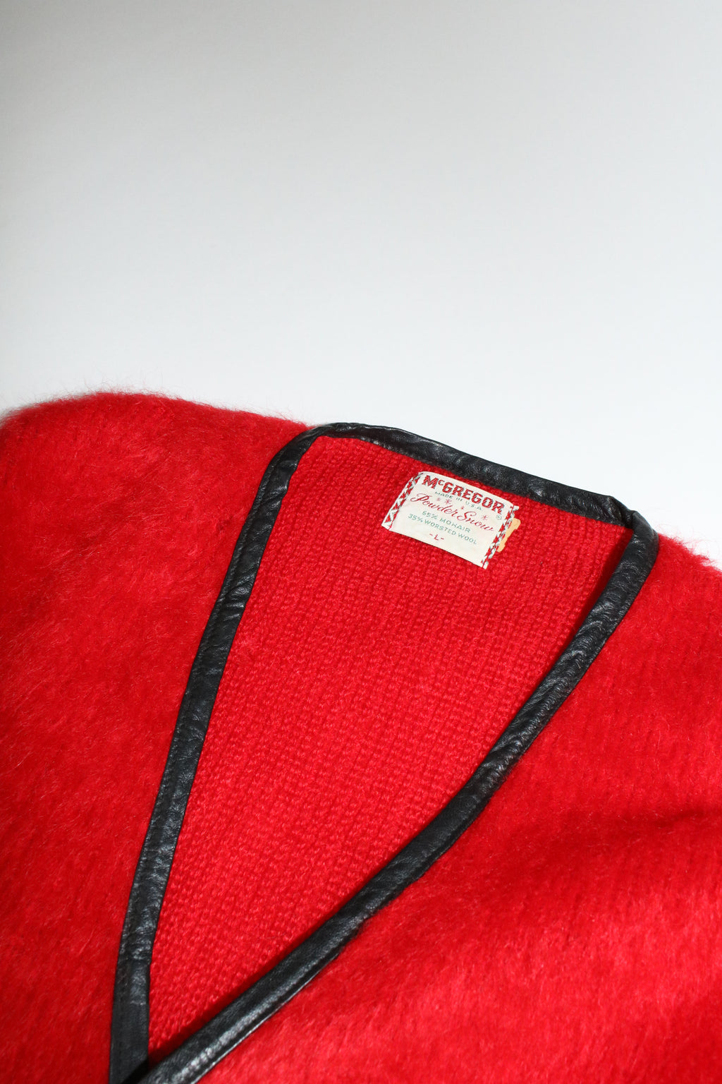 60s McGREGOR red mohair cardigan