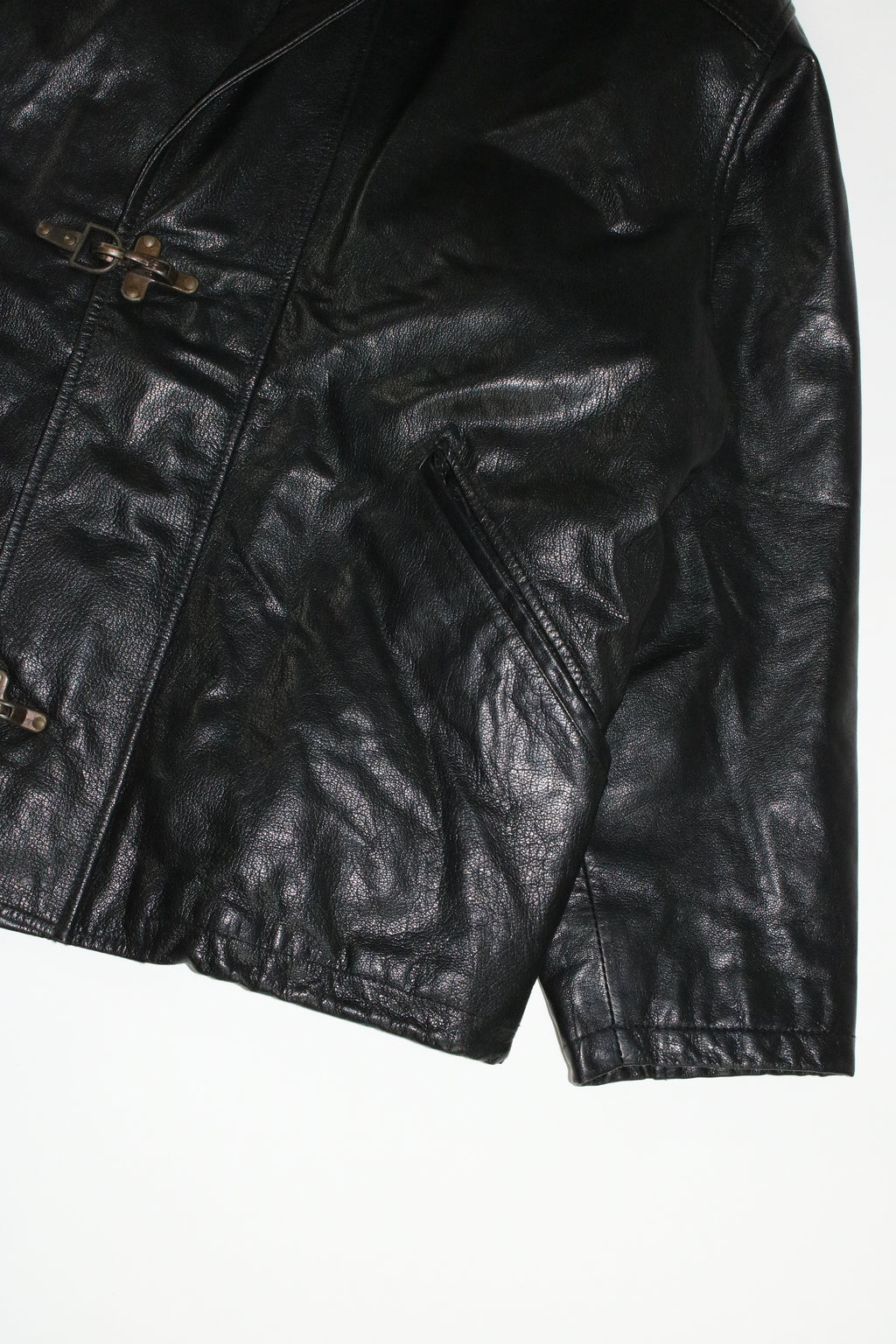 90s leather fireman brouson