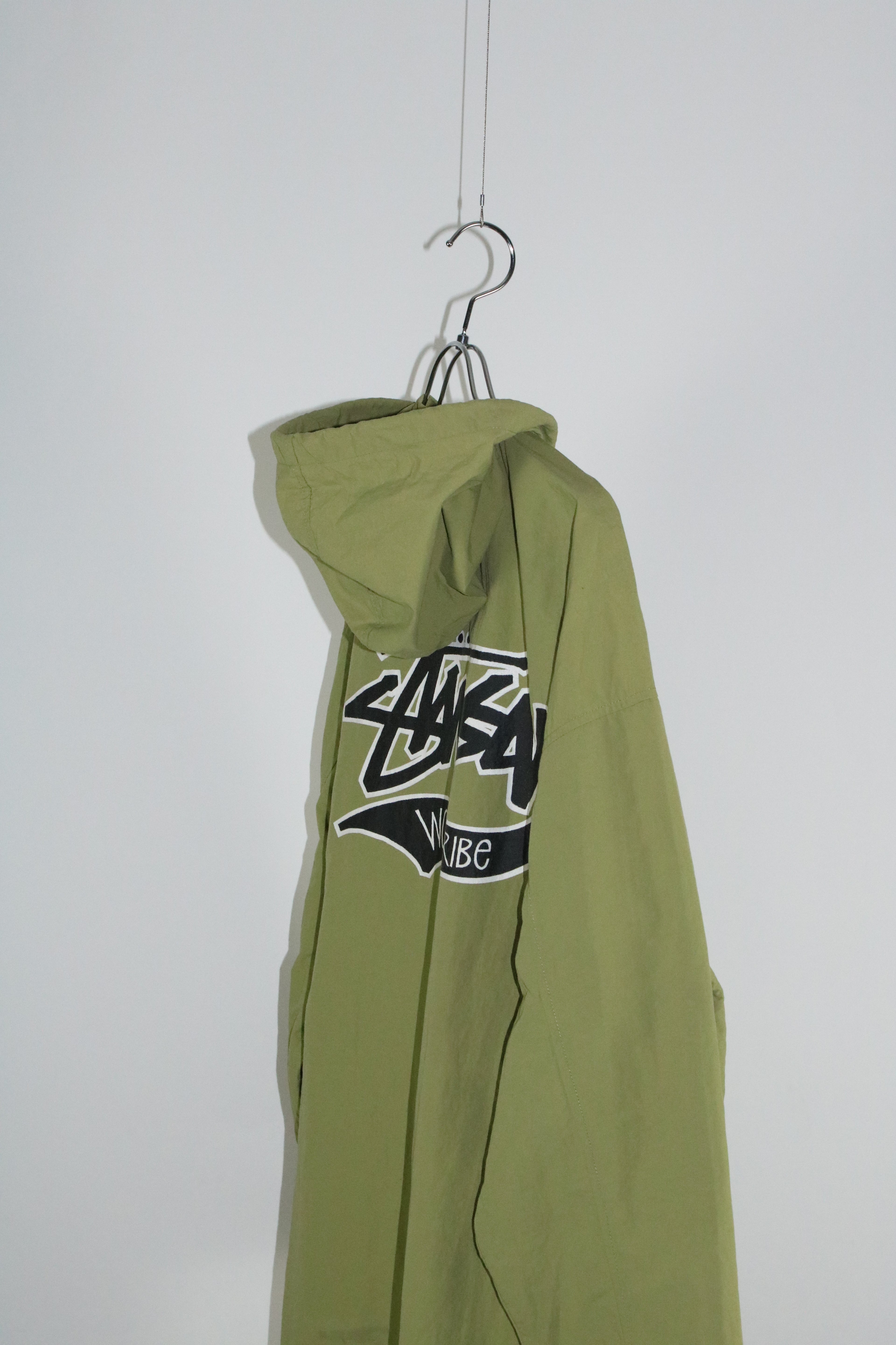 80s STUSSY "WORLD TRIBE" hooded coach jacket