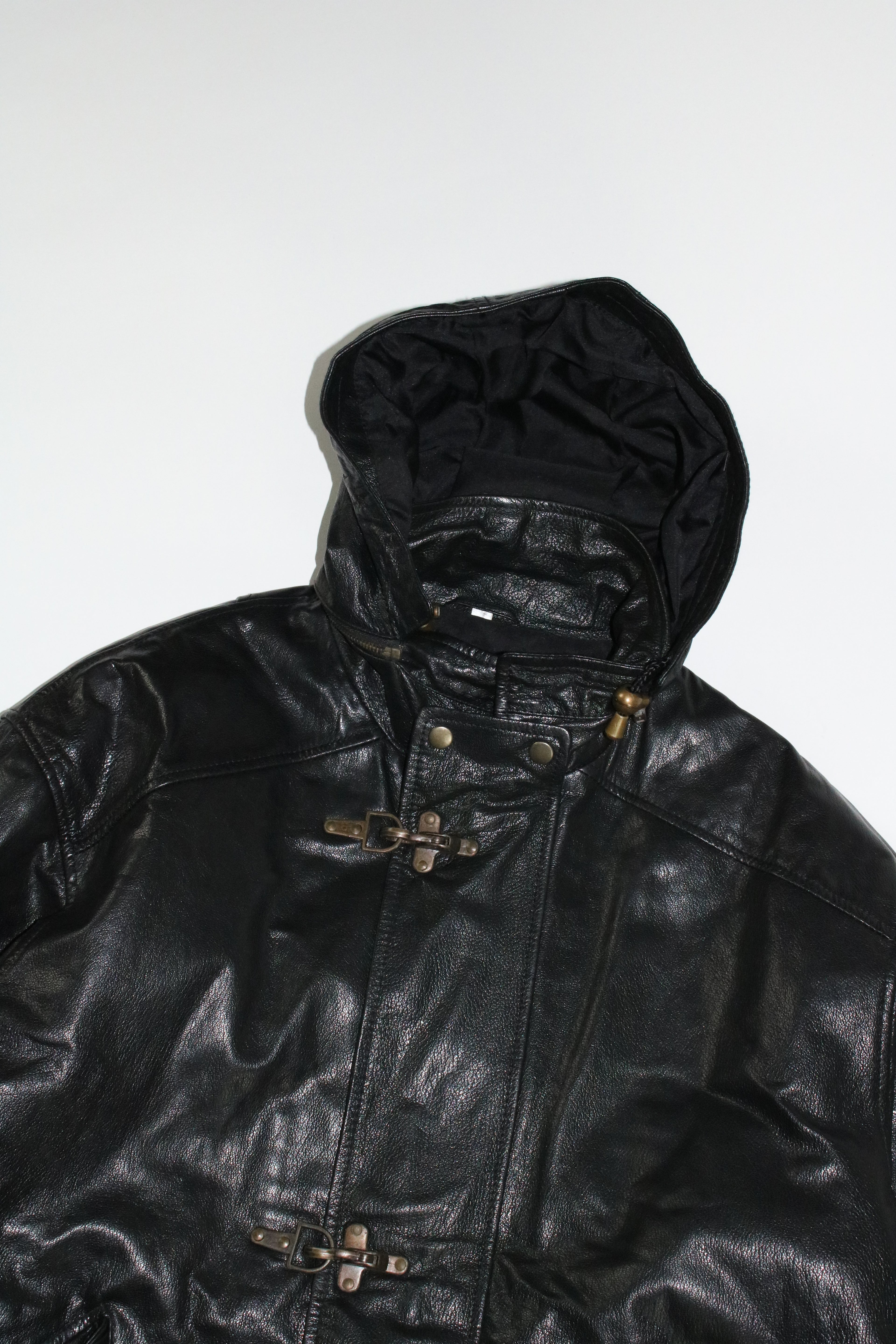 90s leather fireman brouson