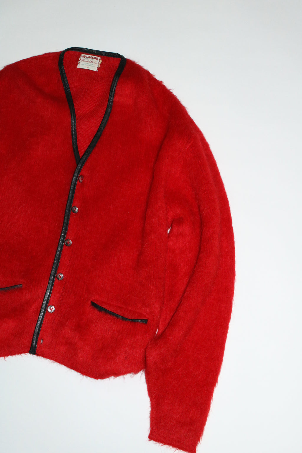 60s McGREGOR red mohair cardigan