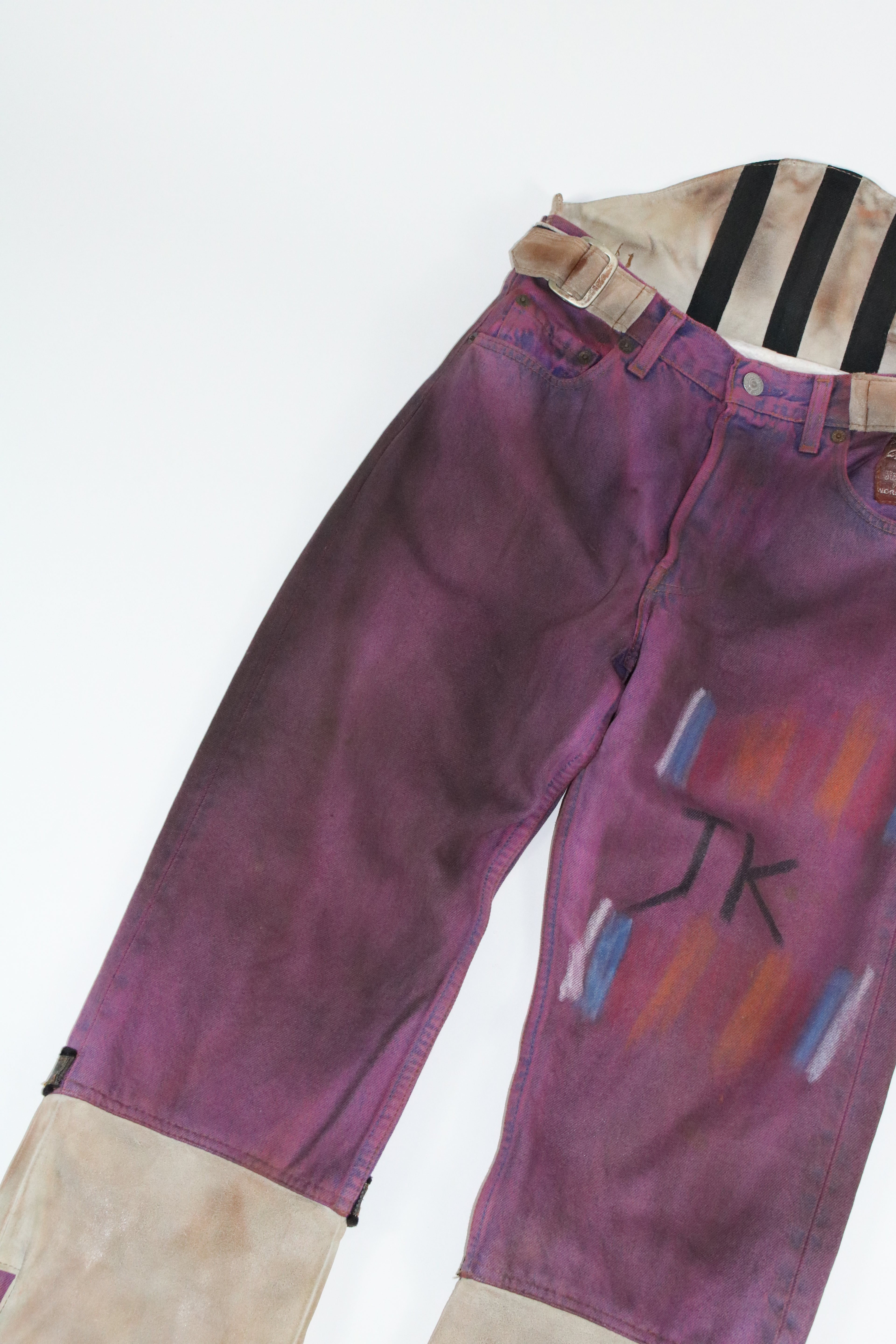 90s Levi's 501 "punk custum" coating denim