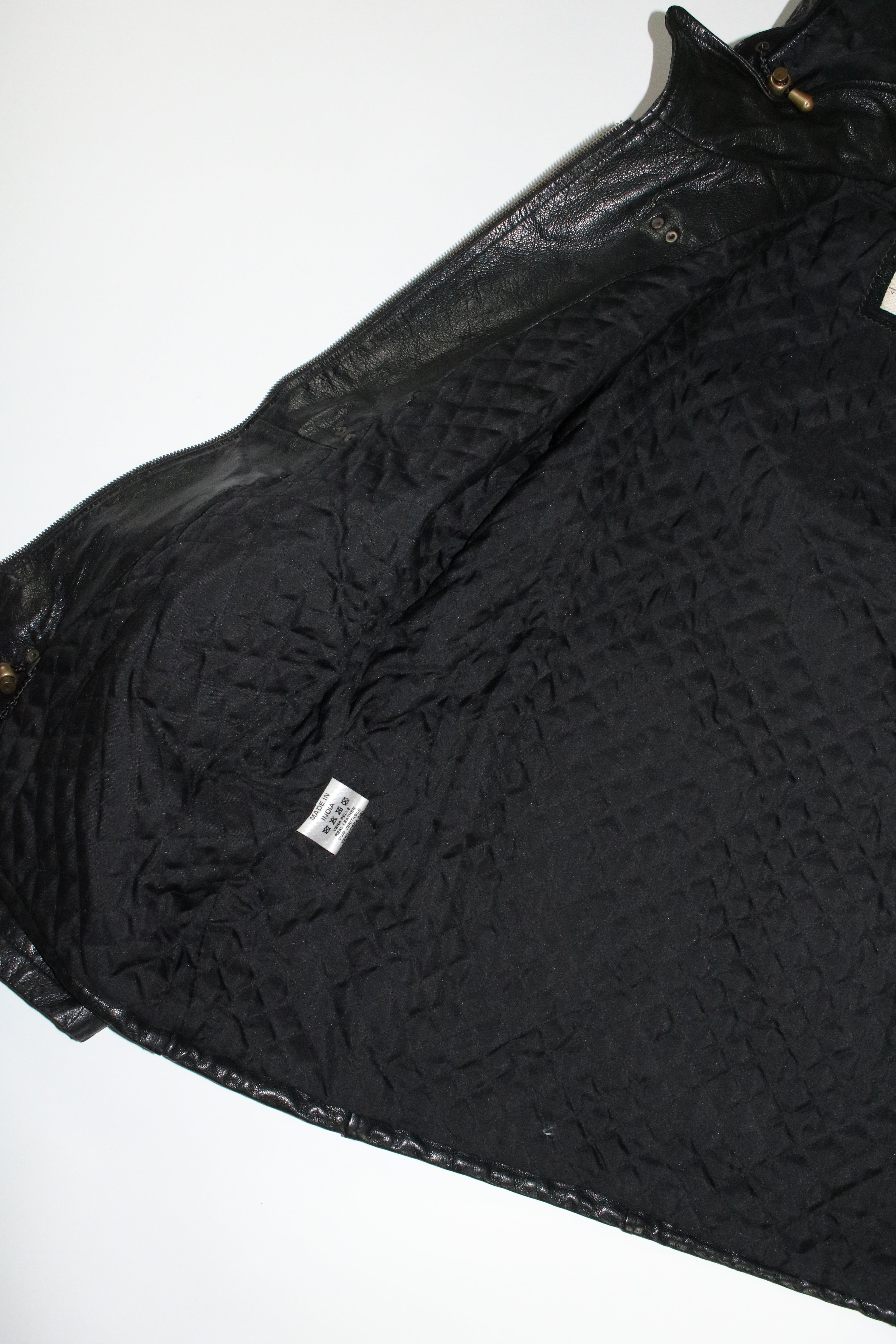 90s leather fireman brouson