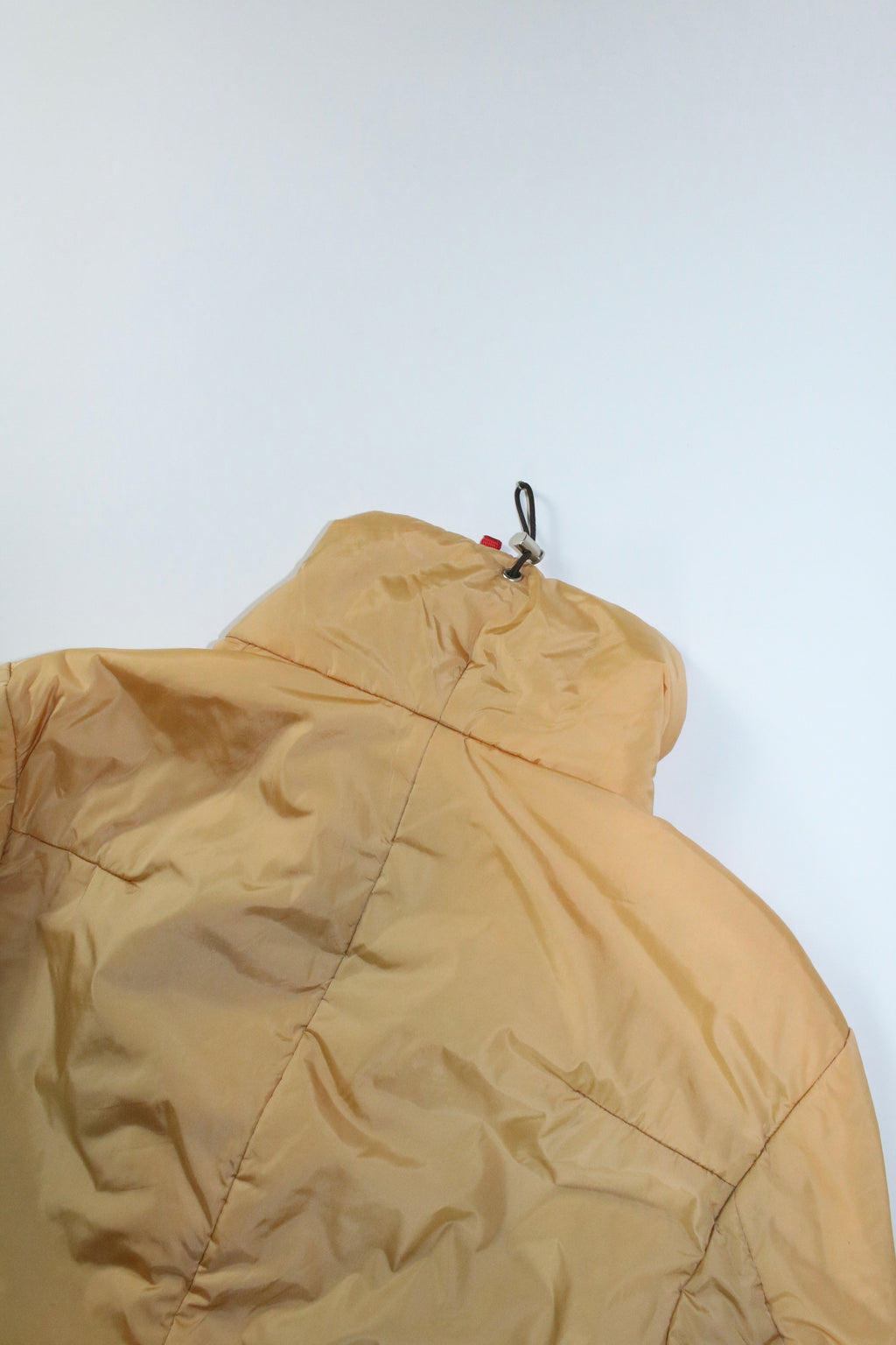 90s PRADA yellow nylon padded half coat