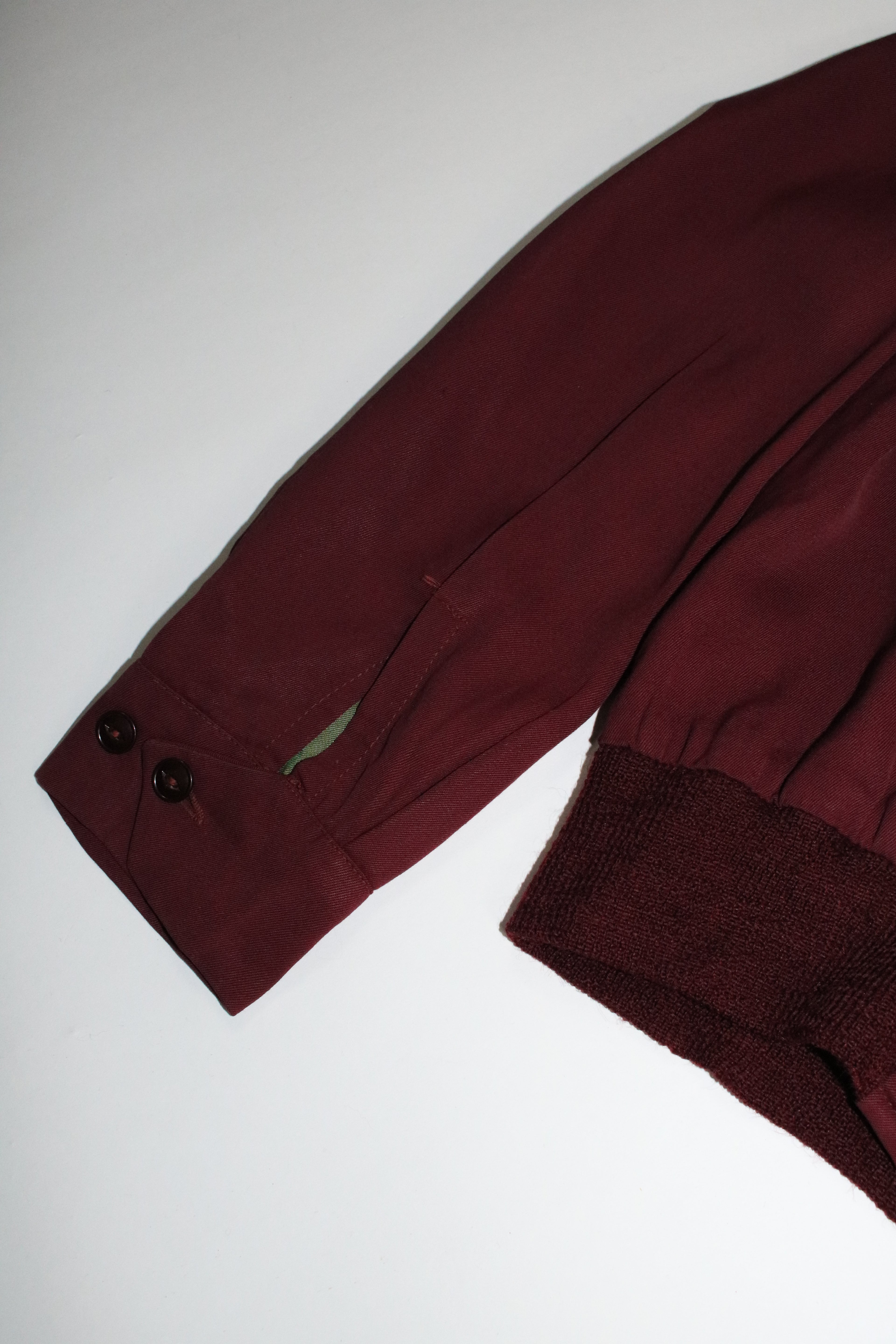 50s wine red gabardine jacket