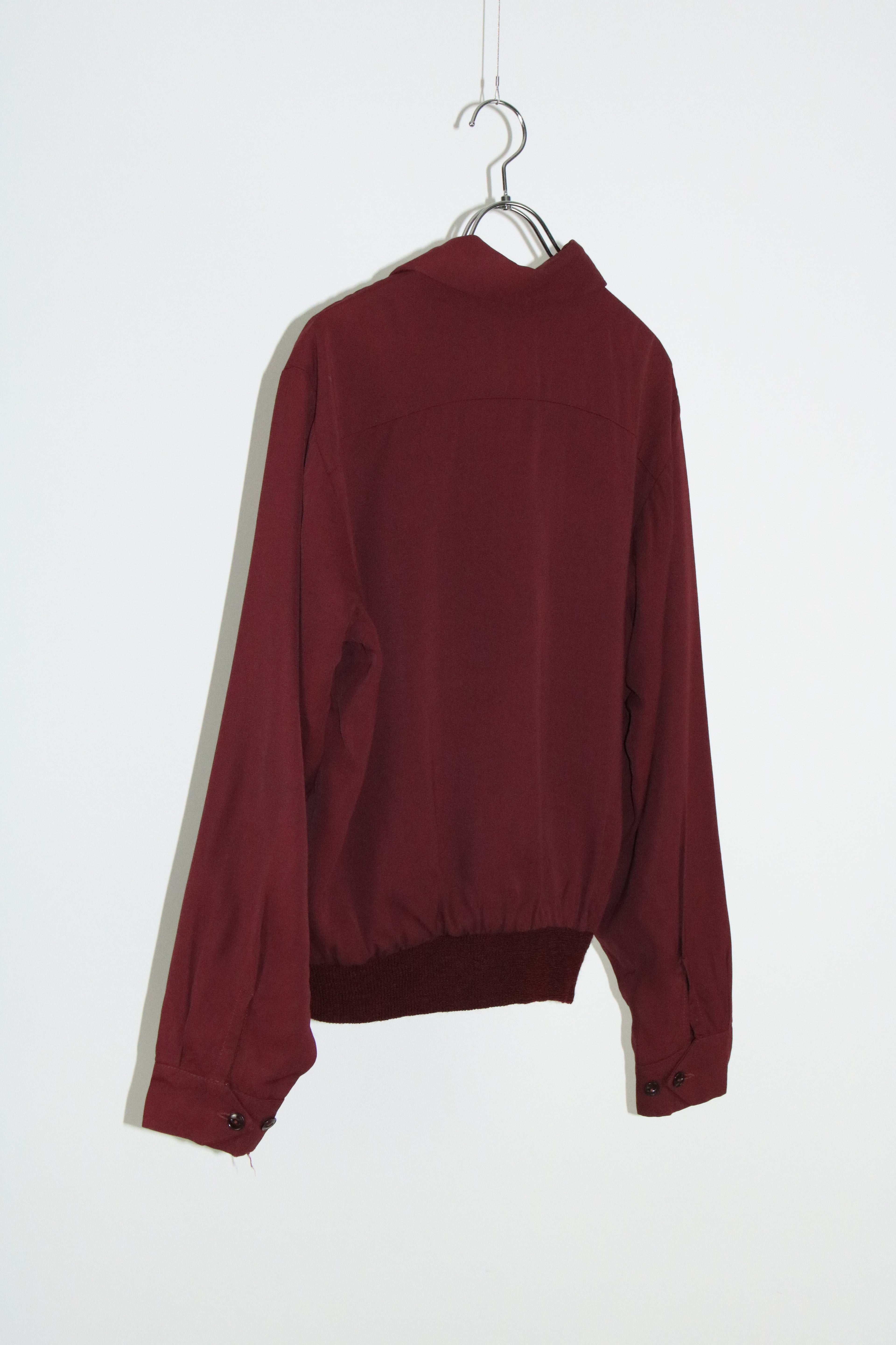 50s wine red gabardine jacket