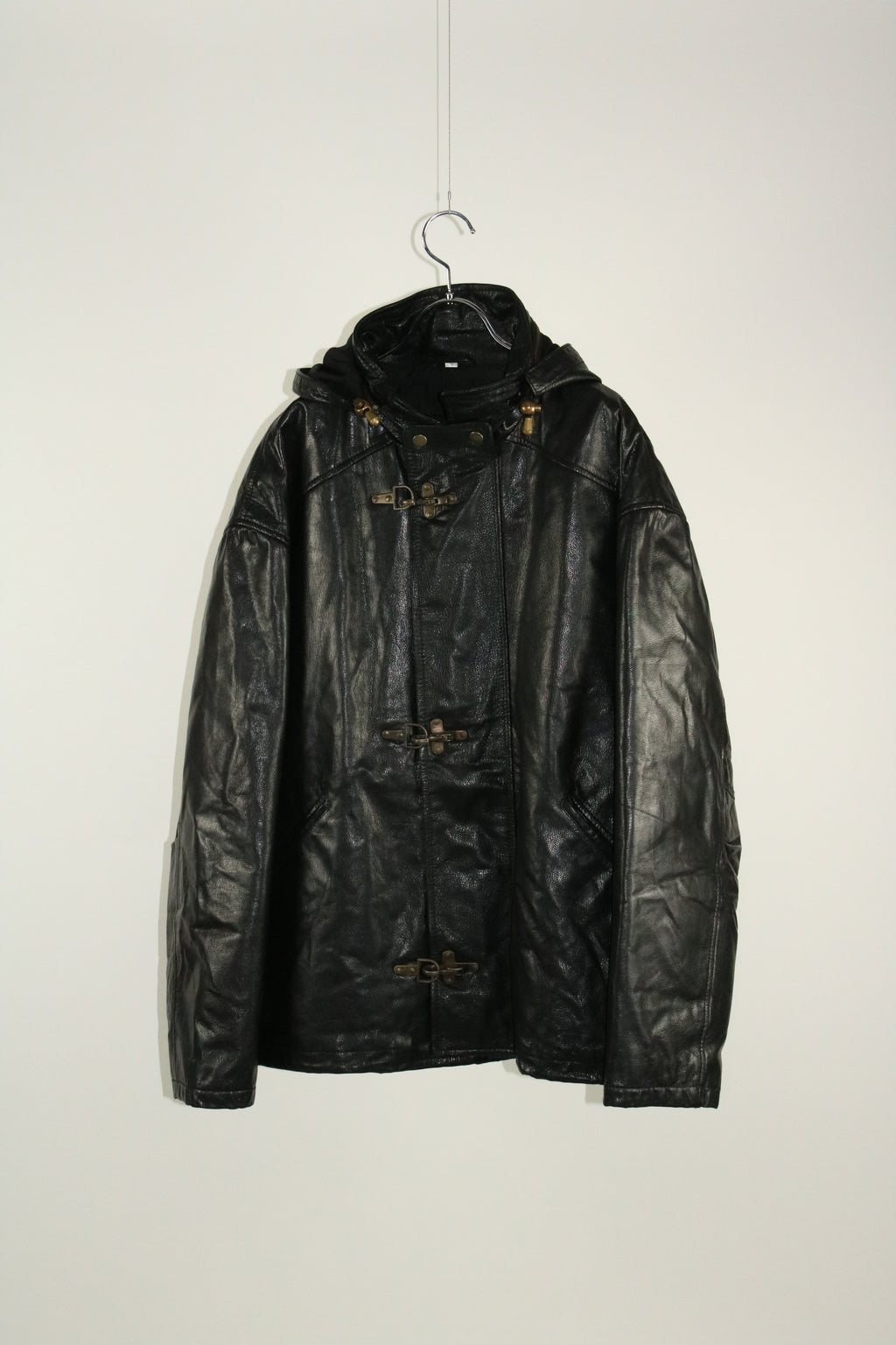 90s leather fireman brouson