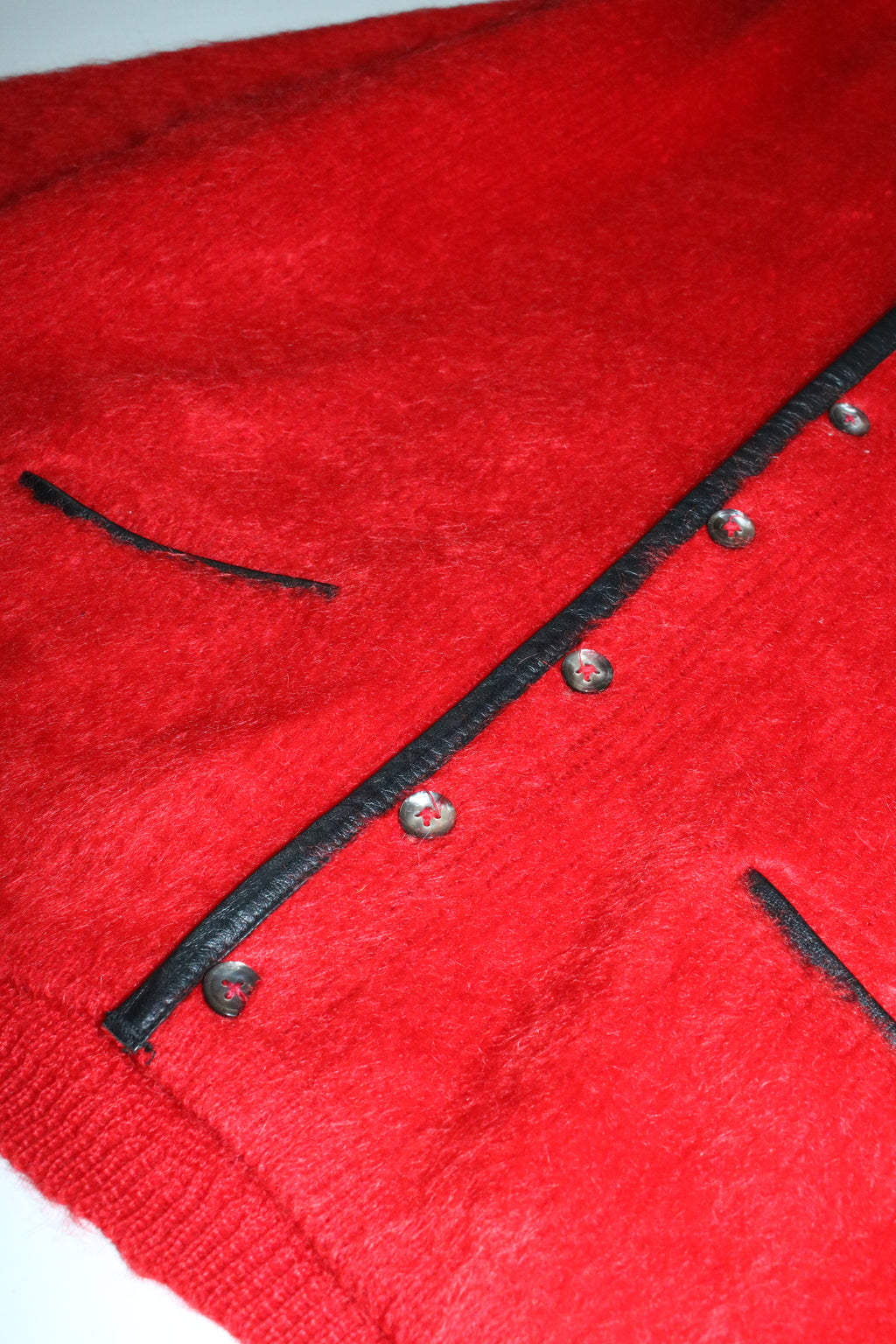 60s McGREGOR red mohair cardigan