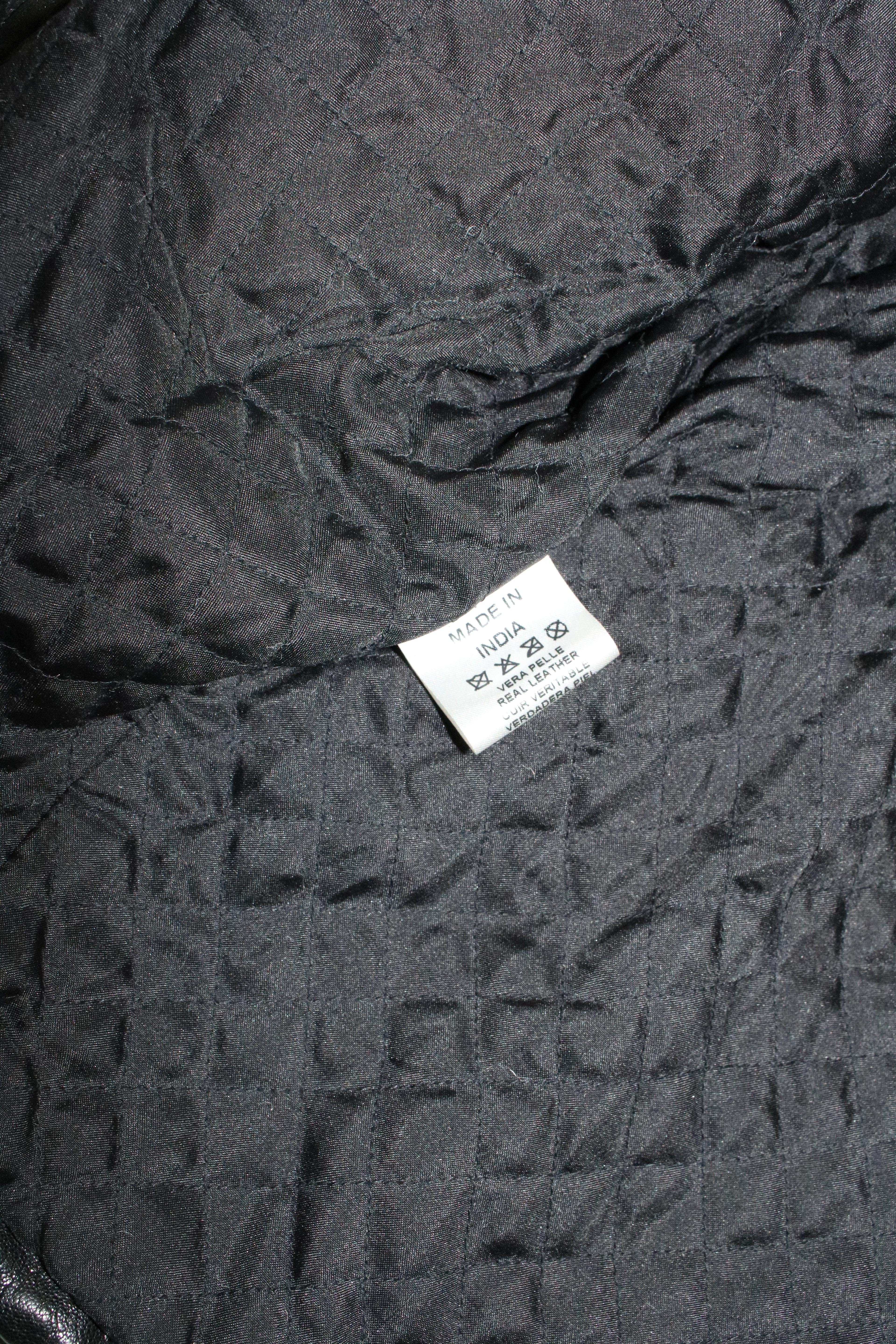 90s leather fireman brouson