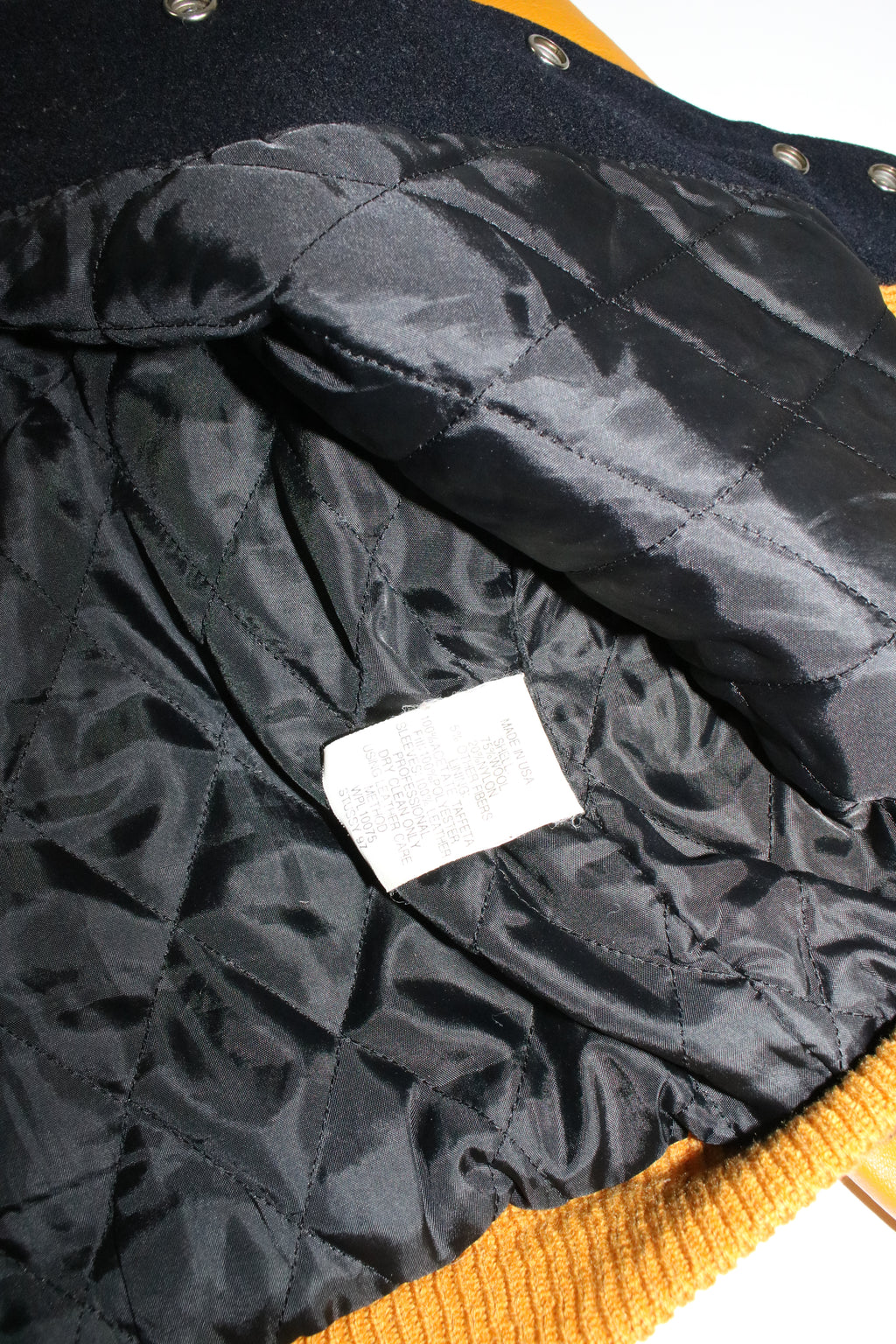 90s STUSSY "BIG4" leather swich stadium jumper