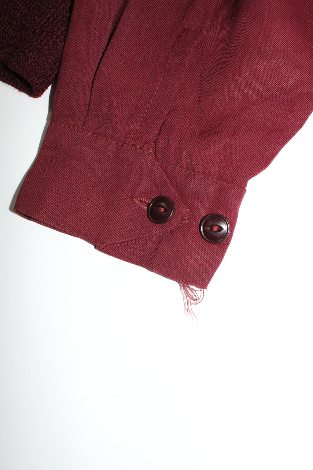 50s wine red gabardine jacket