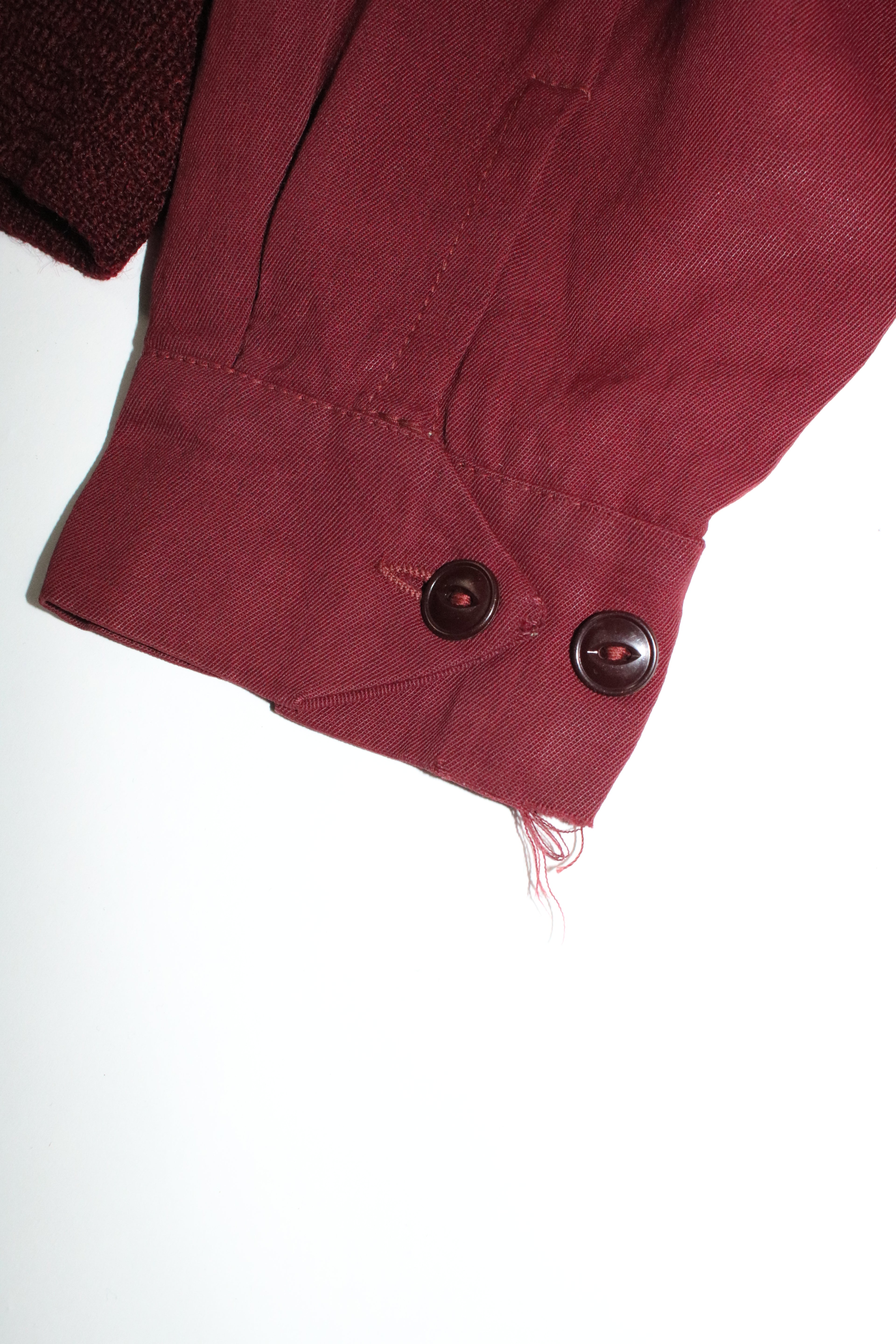 50s wine red gabardine jacket