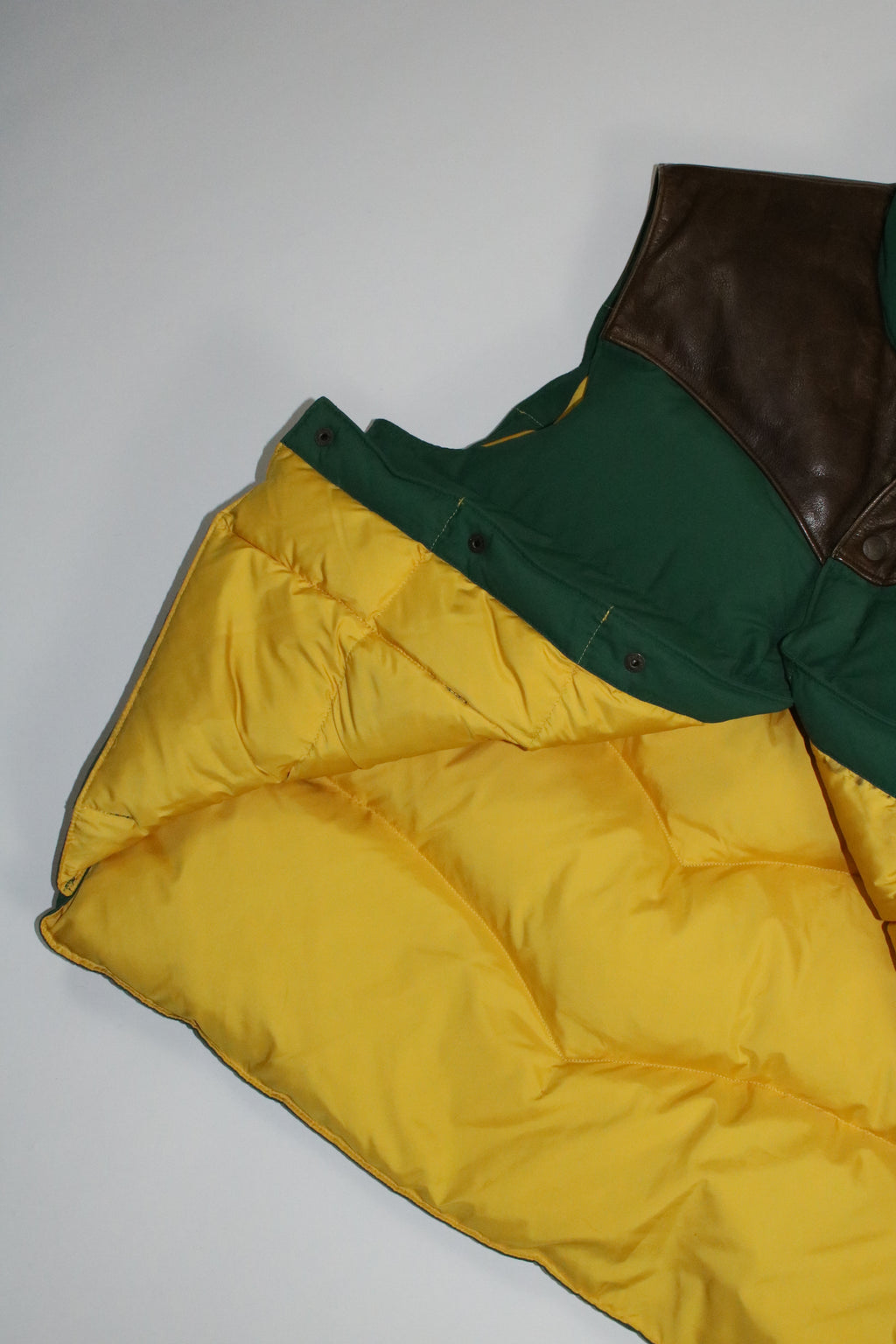90s Polo by Ralph Lauren leather switch down vest