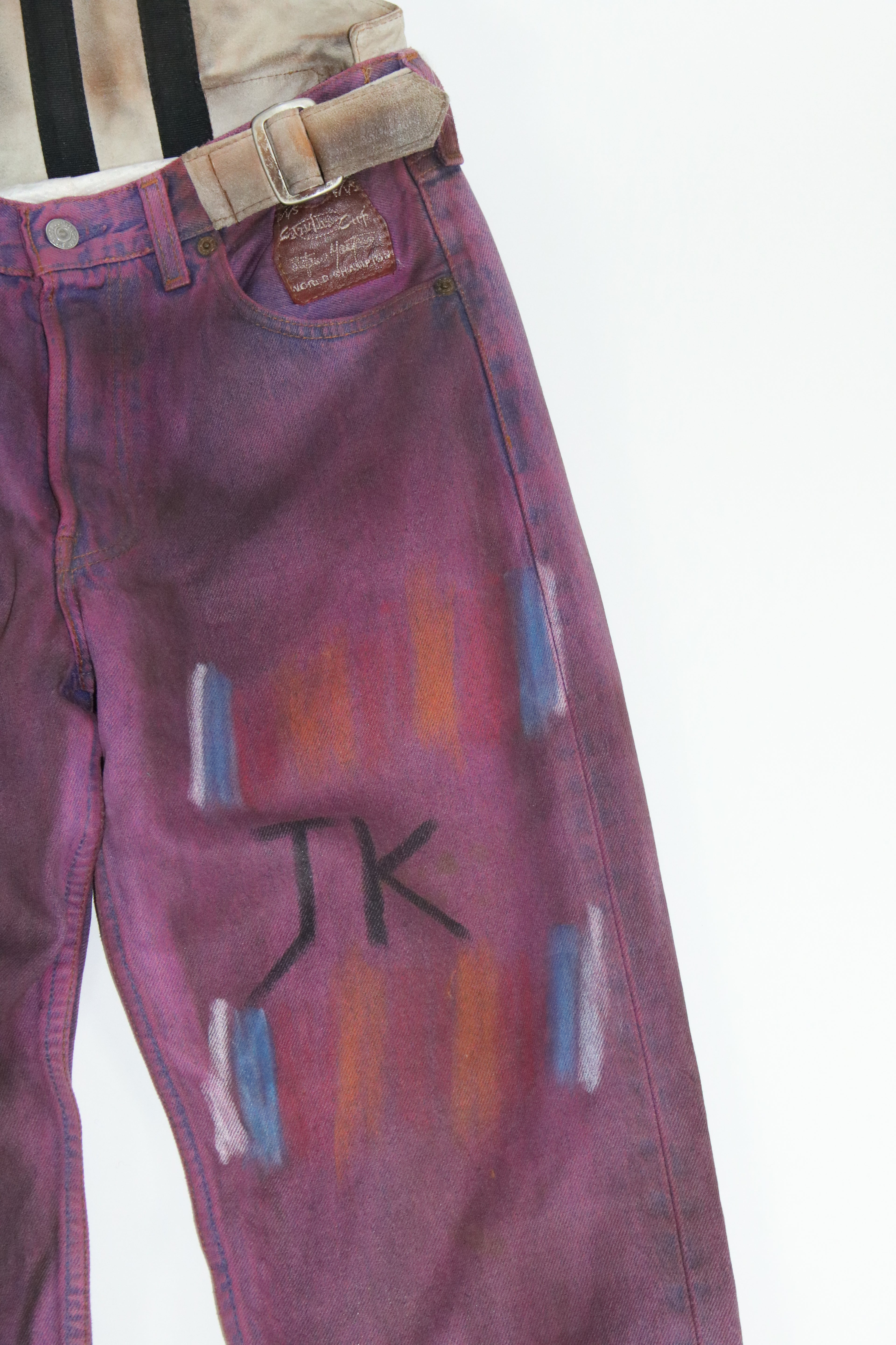 90s Levi's 501 "punk custum" coating denim