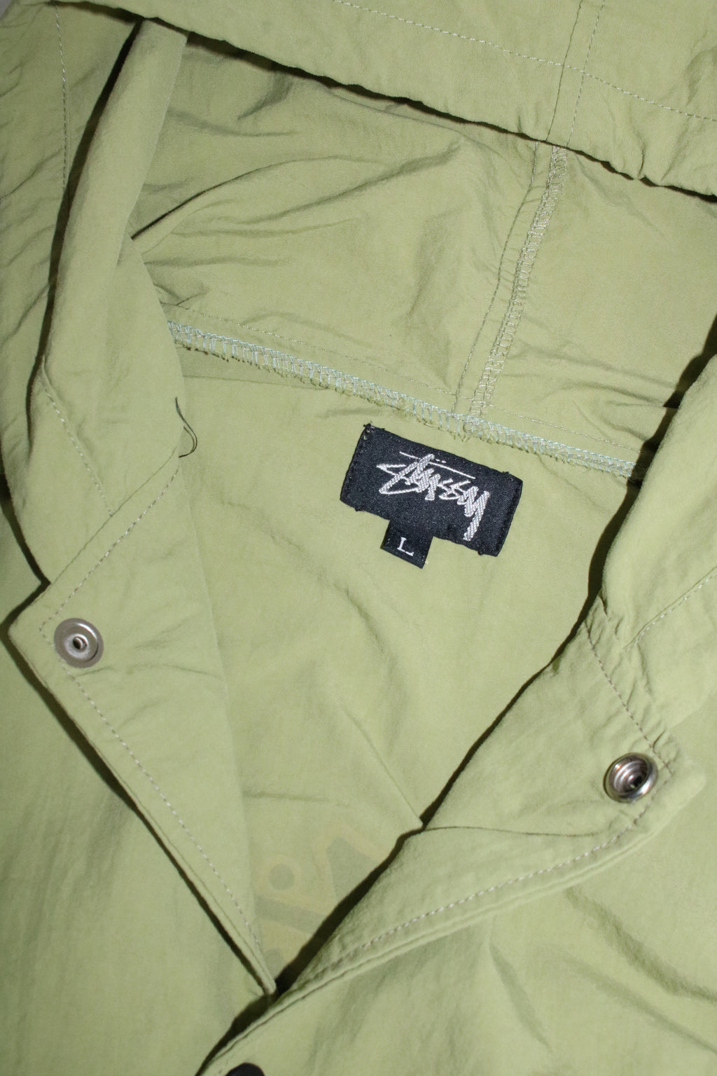 80s STUSSY "WORLD TRIBE" hooded coach jacket