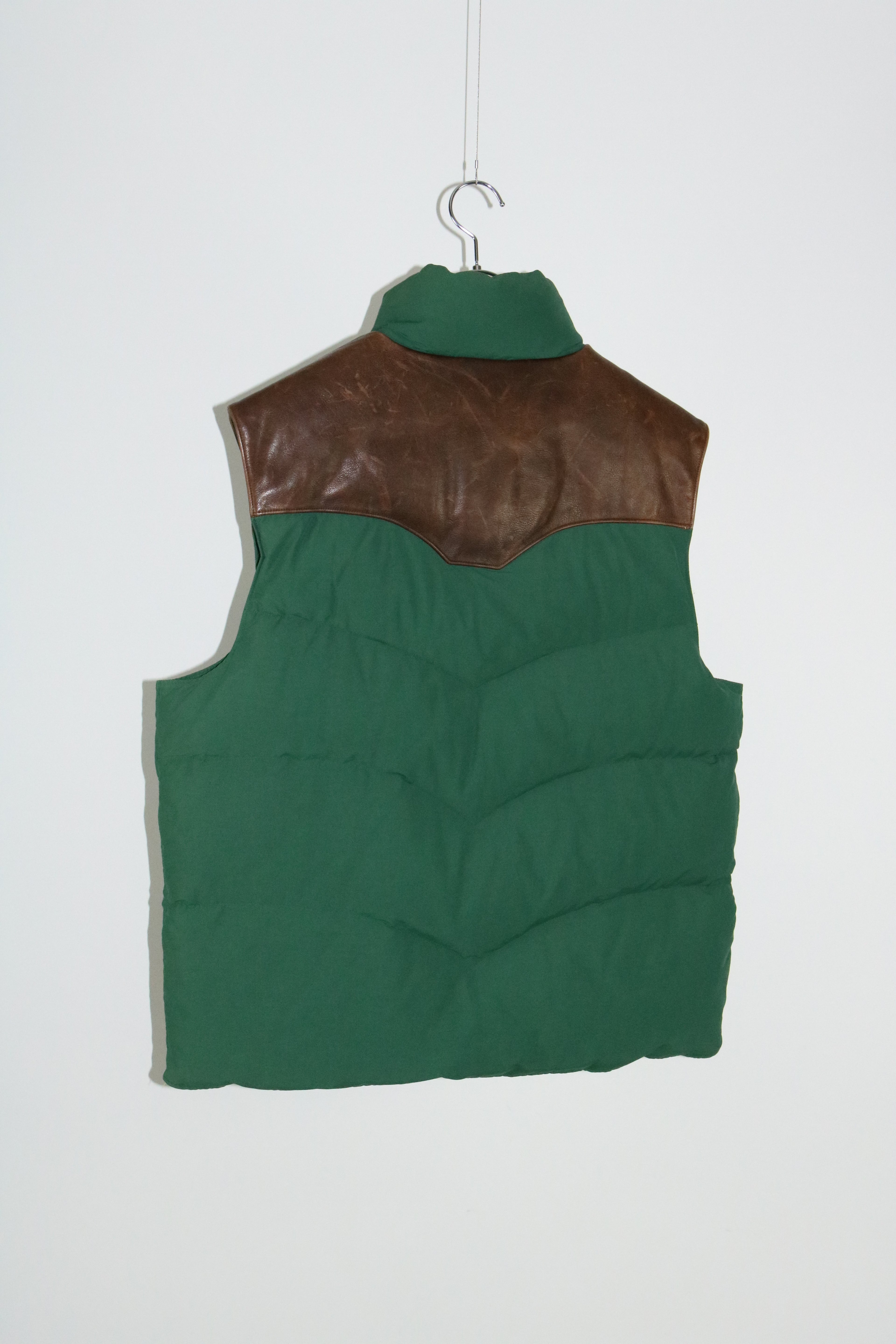 90s Polo by Ralph Lauren leather switch down vest