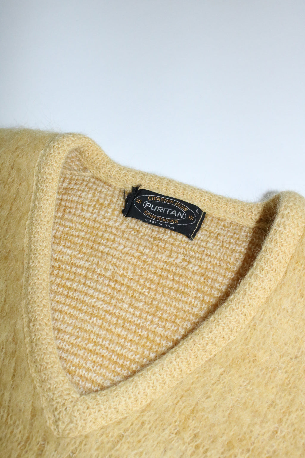 60s puritan mohair v-neck knit