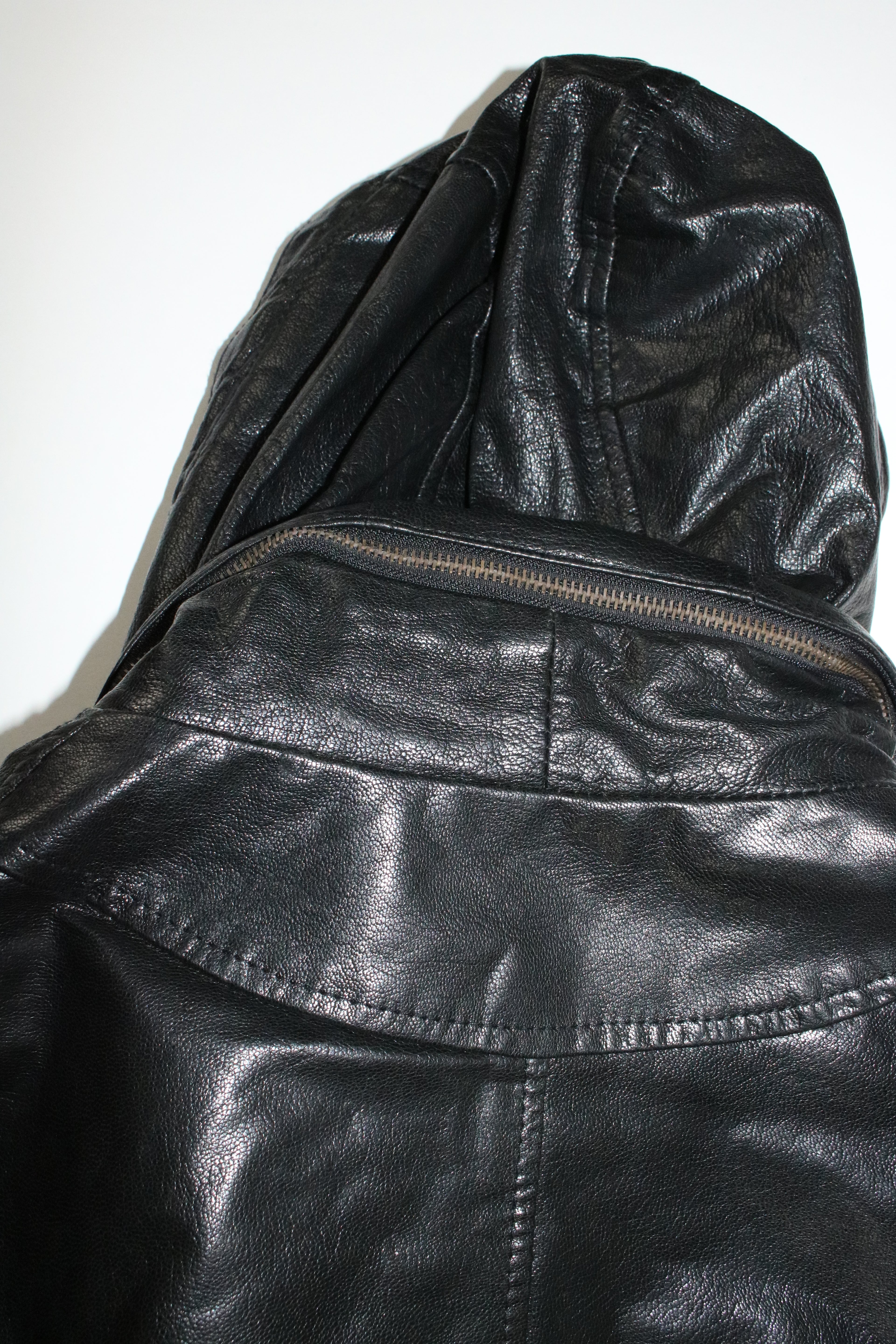 90s leather fireman brouson