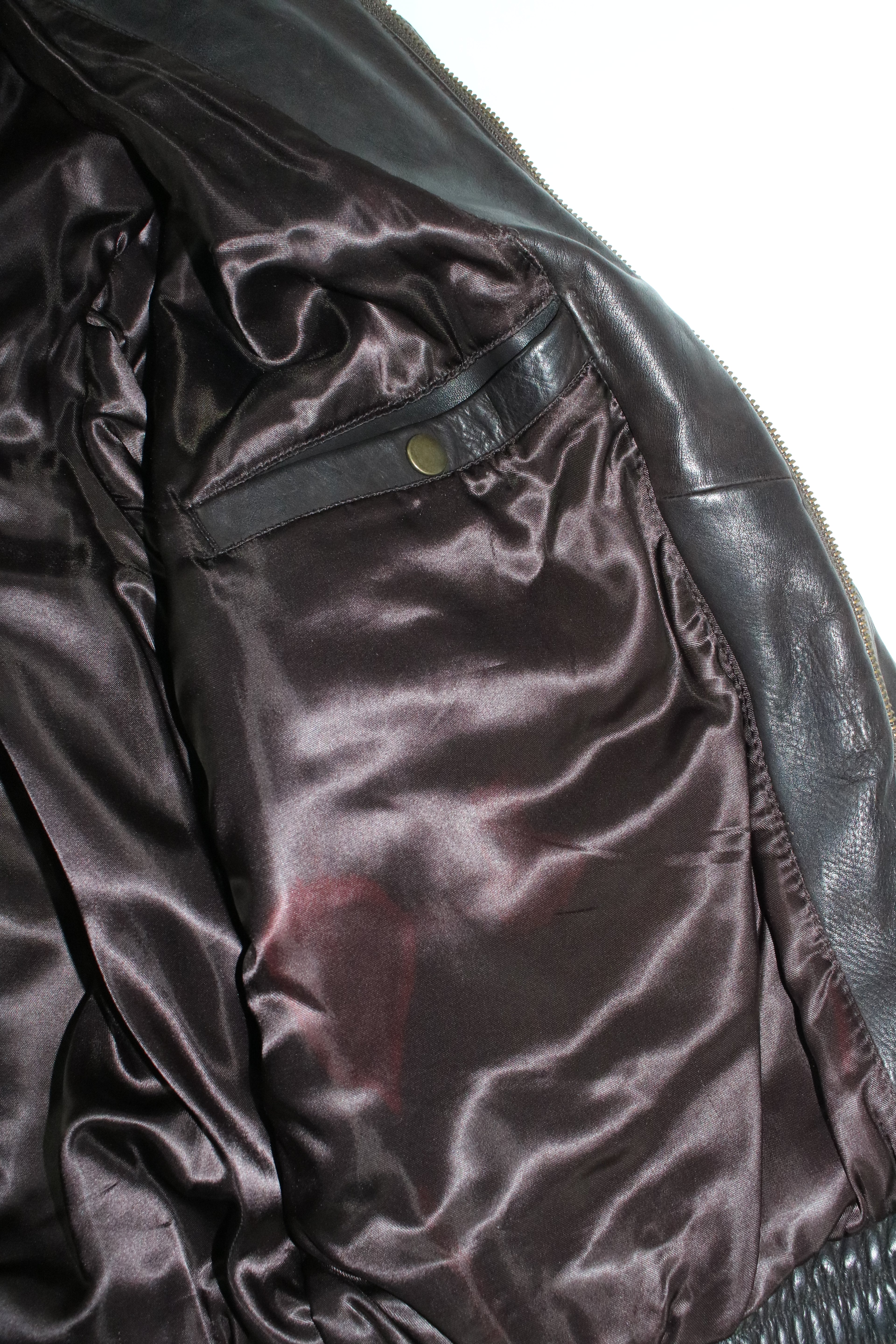 80s BANANA REPUBLIC A-2 type brown leather jacket