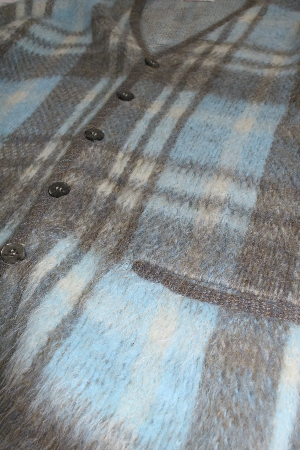 60s milwaukee knit mohair cardigan