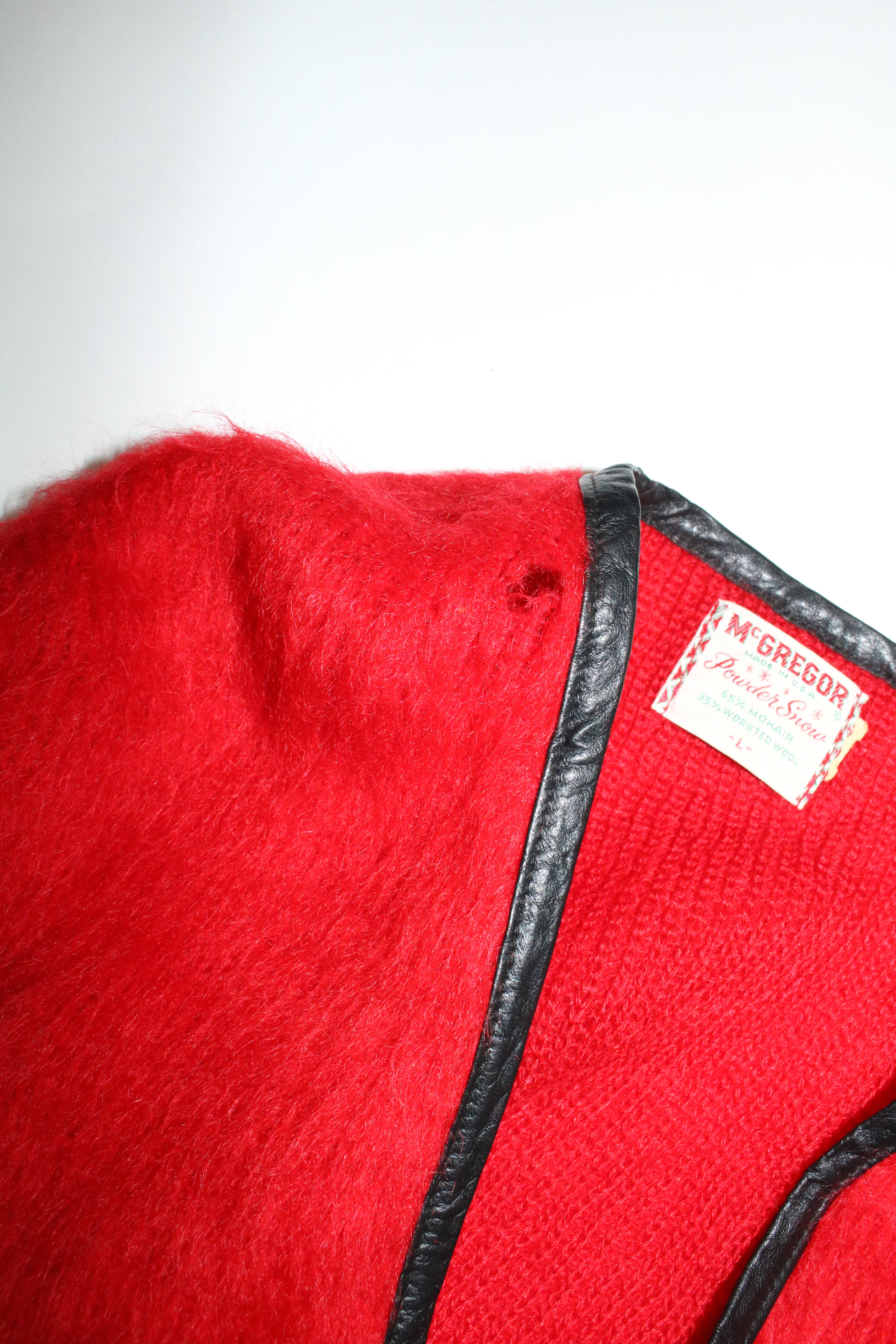 60s McGREGOR red mohair cardigan