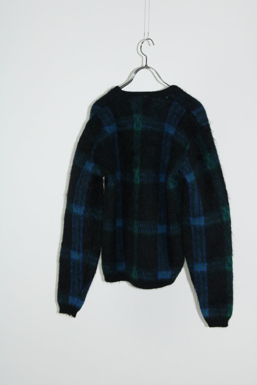 60s ARPS check pattern mohair cardigan