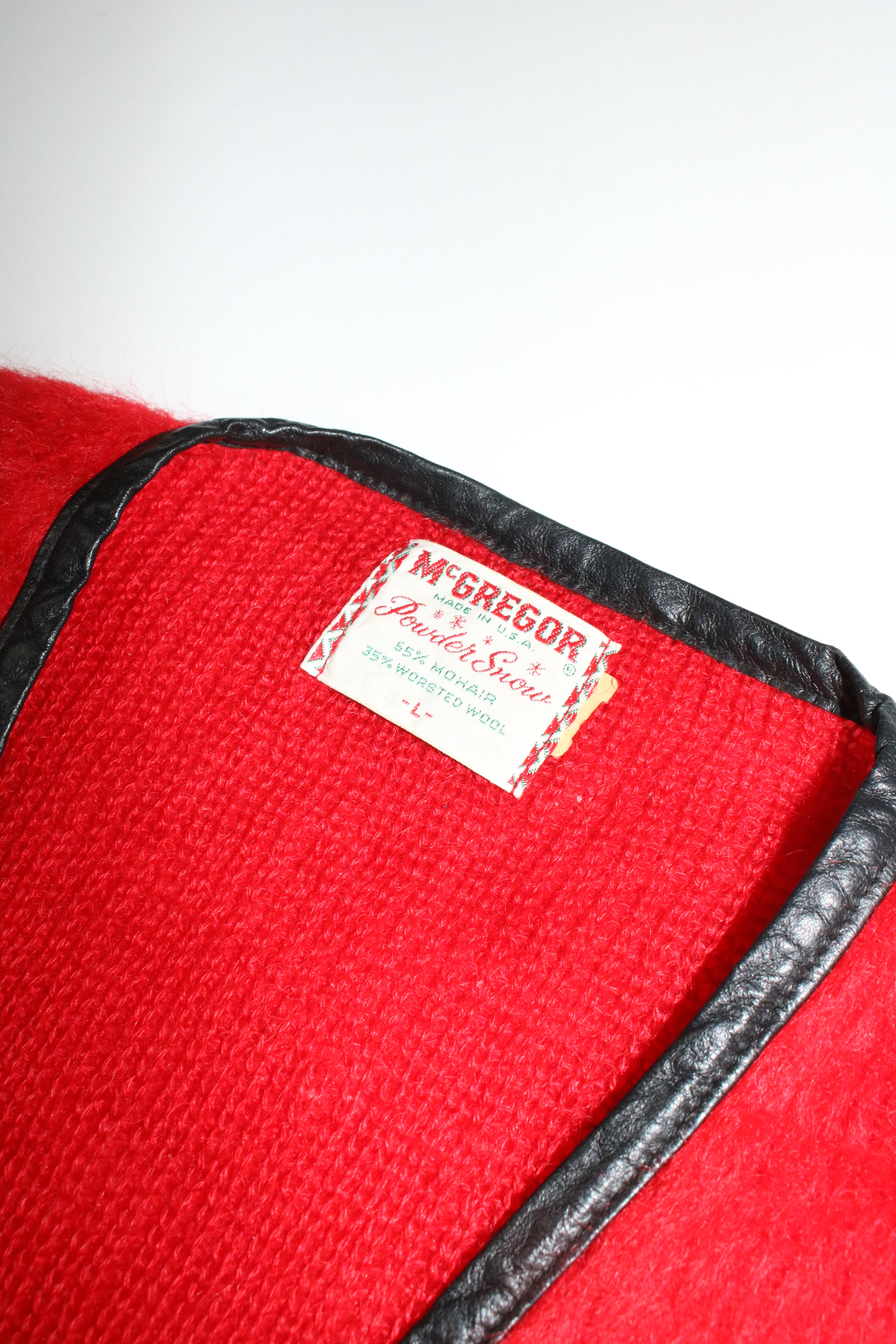 60s McGREGOR red mohair cardigan