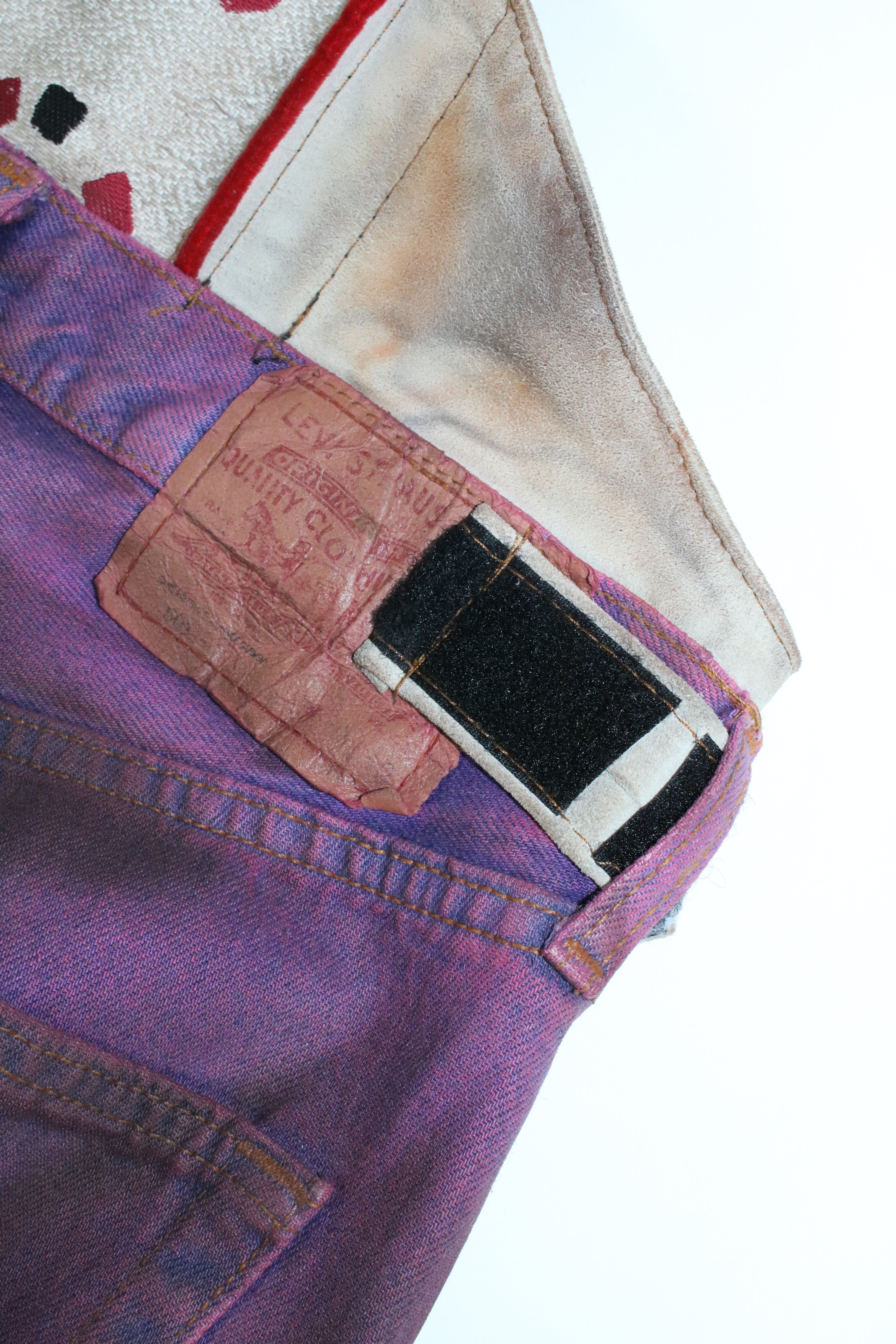 90s Levi's 501 "punk custum" coating denim