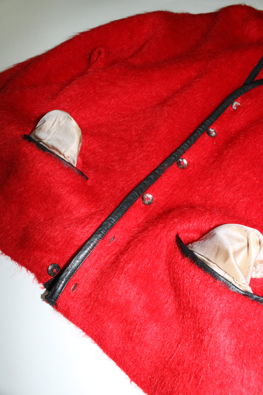 60s McGREGOR red mohair cardigan