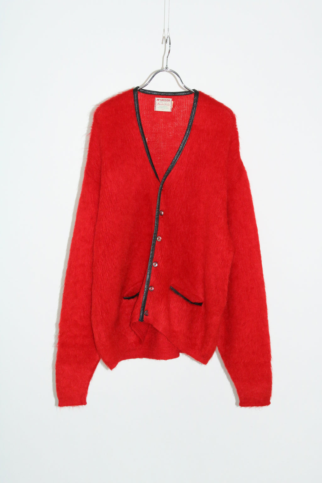 60s McGREGOR red mohair cardigan