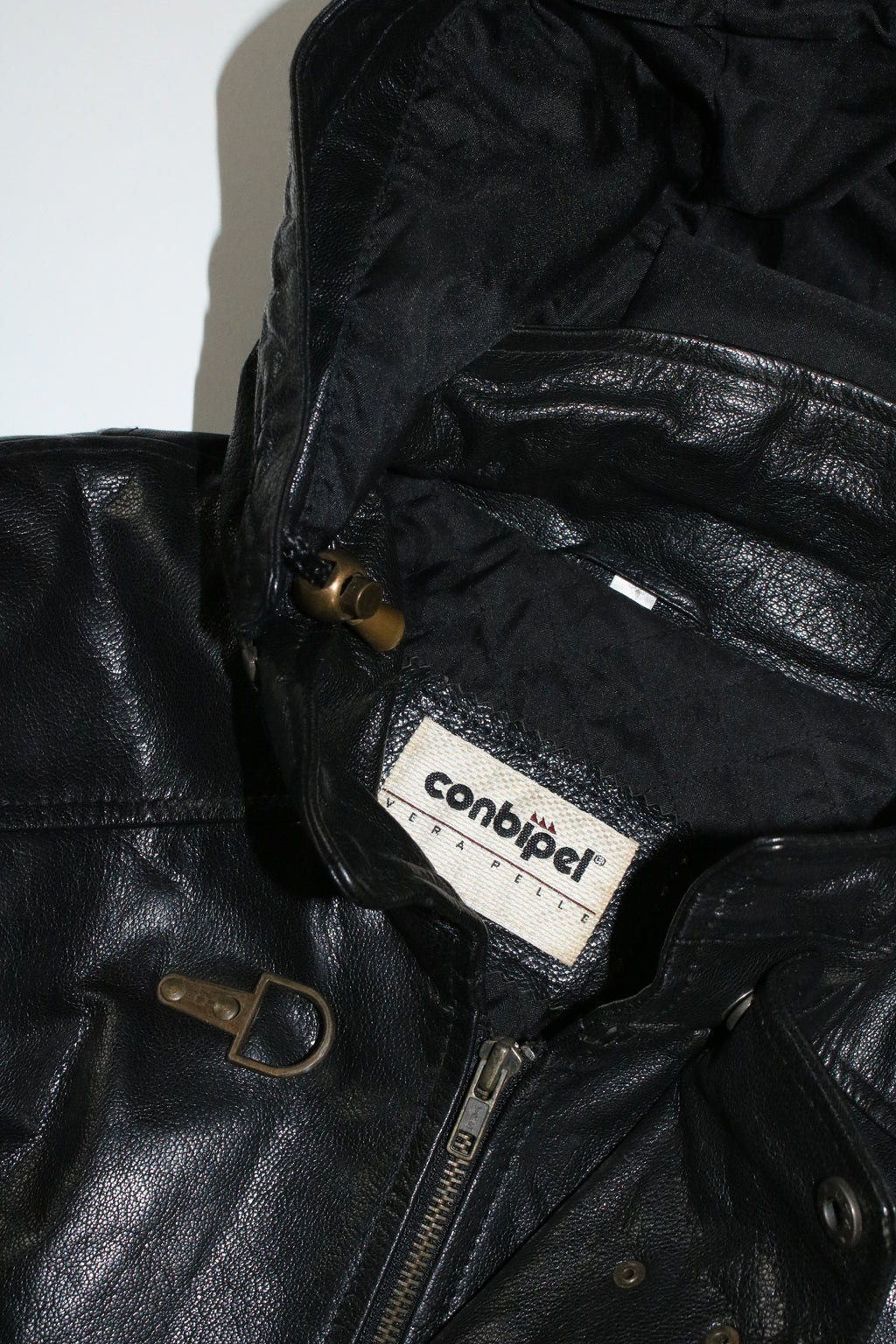 90s leather fireman brouson